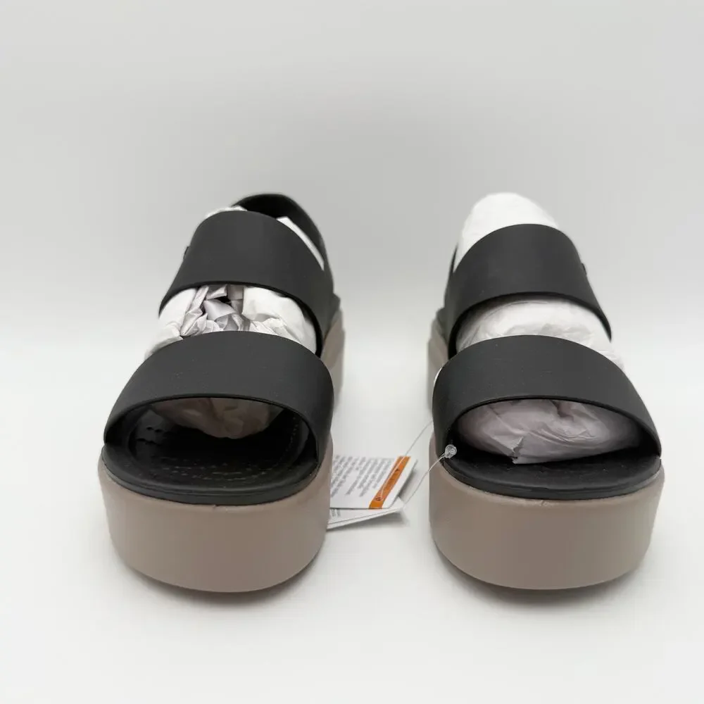 Crocs Womens Brooklyn Low Wedge Sandals Size 4 EU 33.5 Black NWT